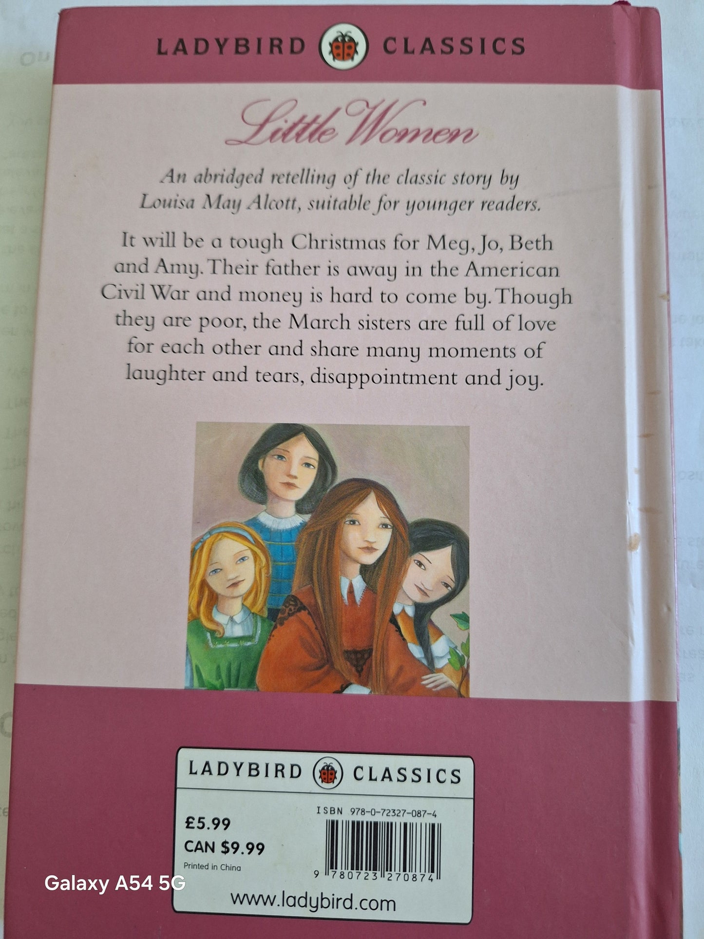 Ladybird Classics edition of Little Women used book UK with a summary and colourful cover illustration