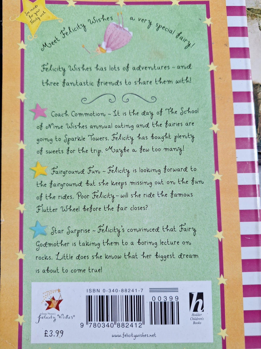 Back cover of a children's book featuring Star Surprise story text from Slightly Read Books