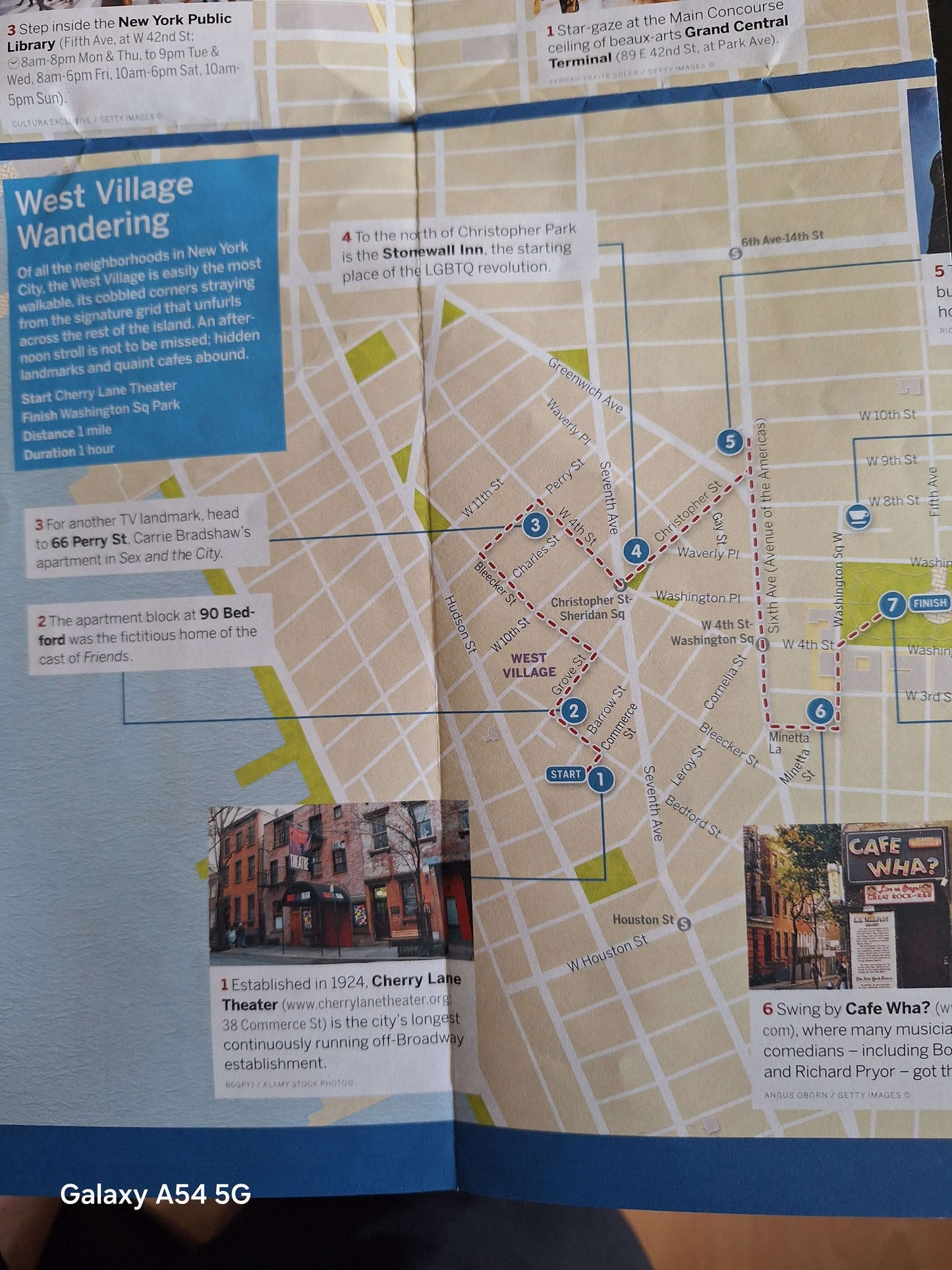 Map for West Village Wandering in New York City. Buy used Lonely Planet NYC for local tips.