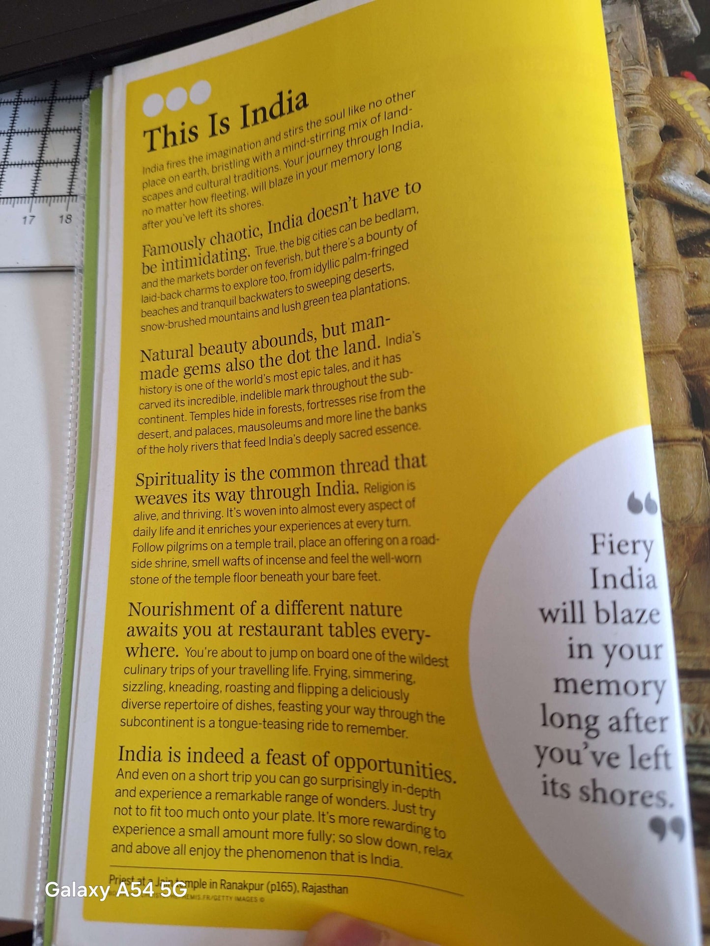 Lonely Planet Discover India Guidebook - Quality Bargain Book pages showcasing vibrant culture and spiritual essence of India.