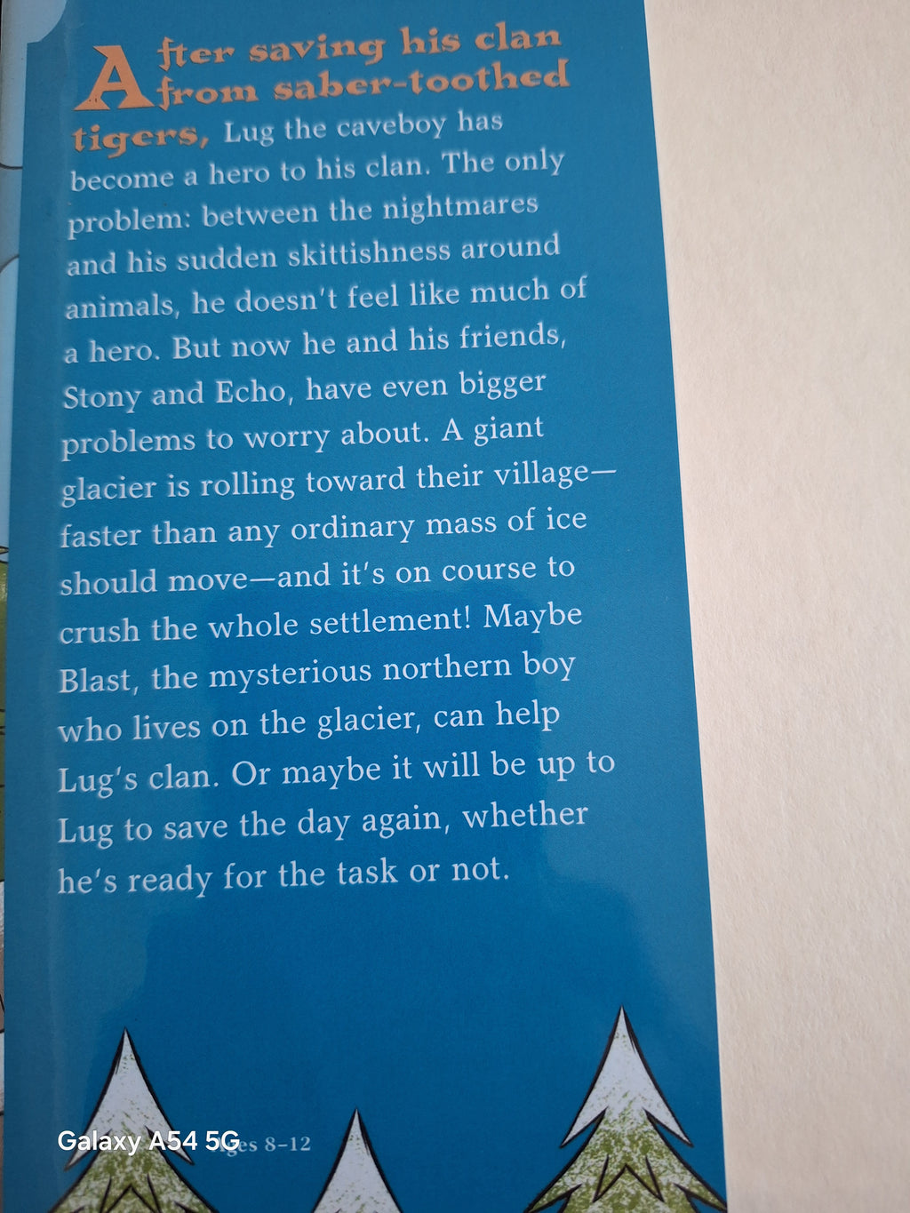 LUG Blast from the North used book cover featuring a caveboy and animals on a glacier