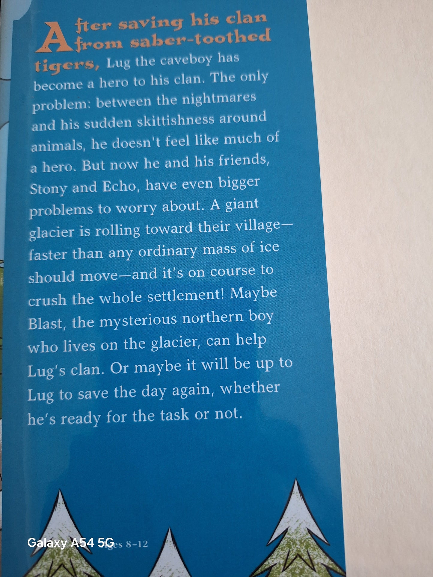 LUG Blast from the North used book cover featuring a caveboy and animals on a glacier