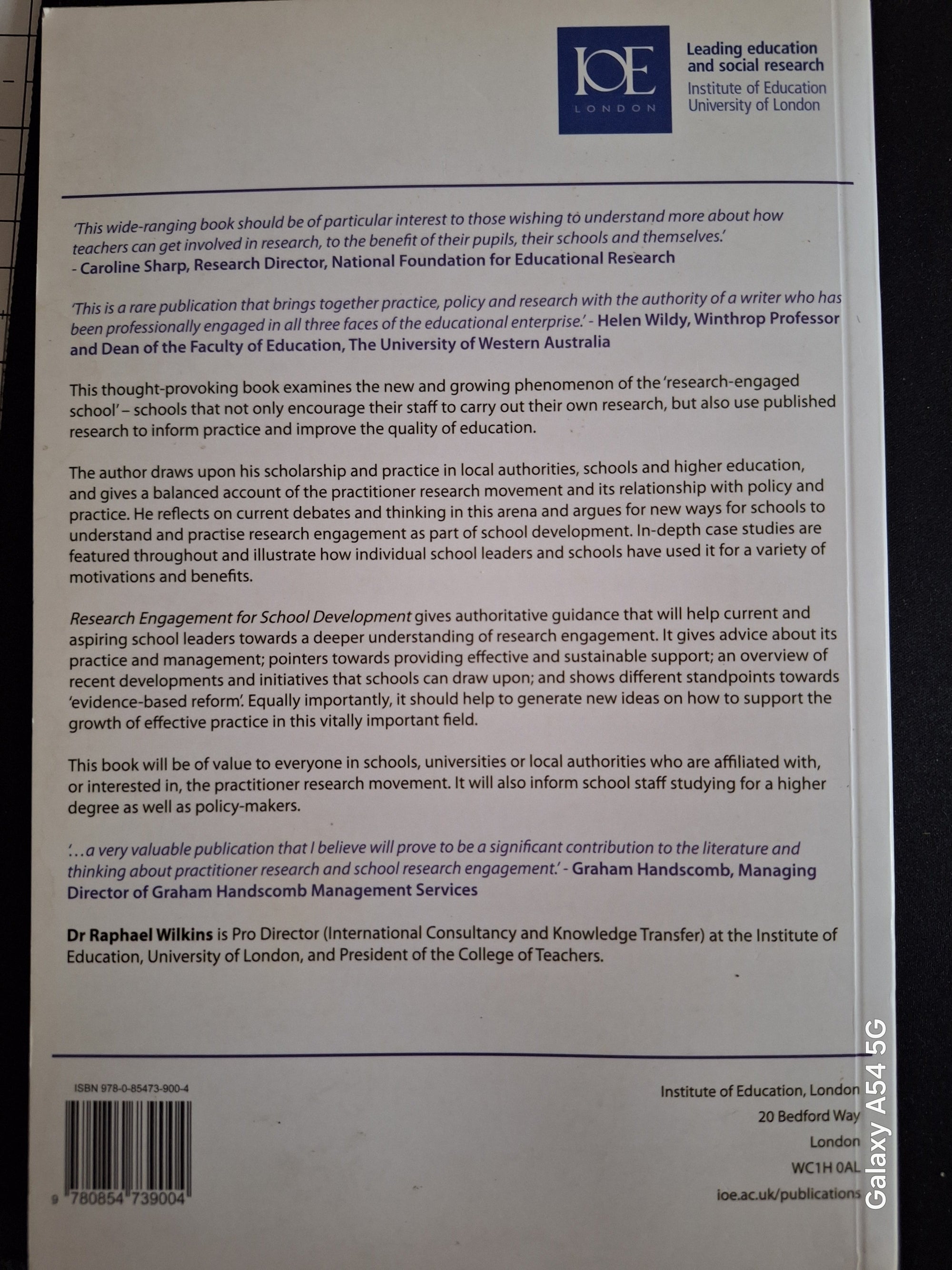 School development research book by Slightly Read Books with detailed educational insights on policy and practice