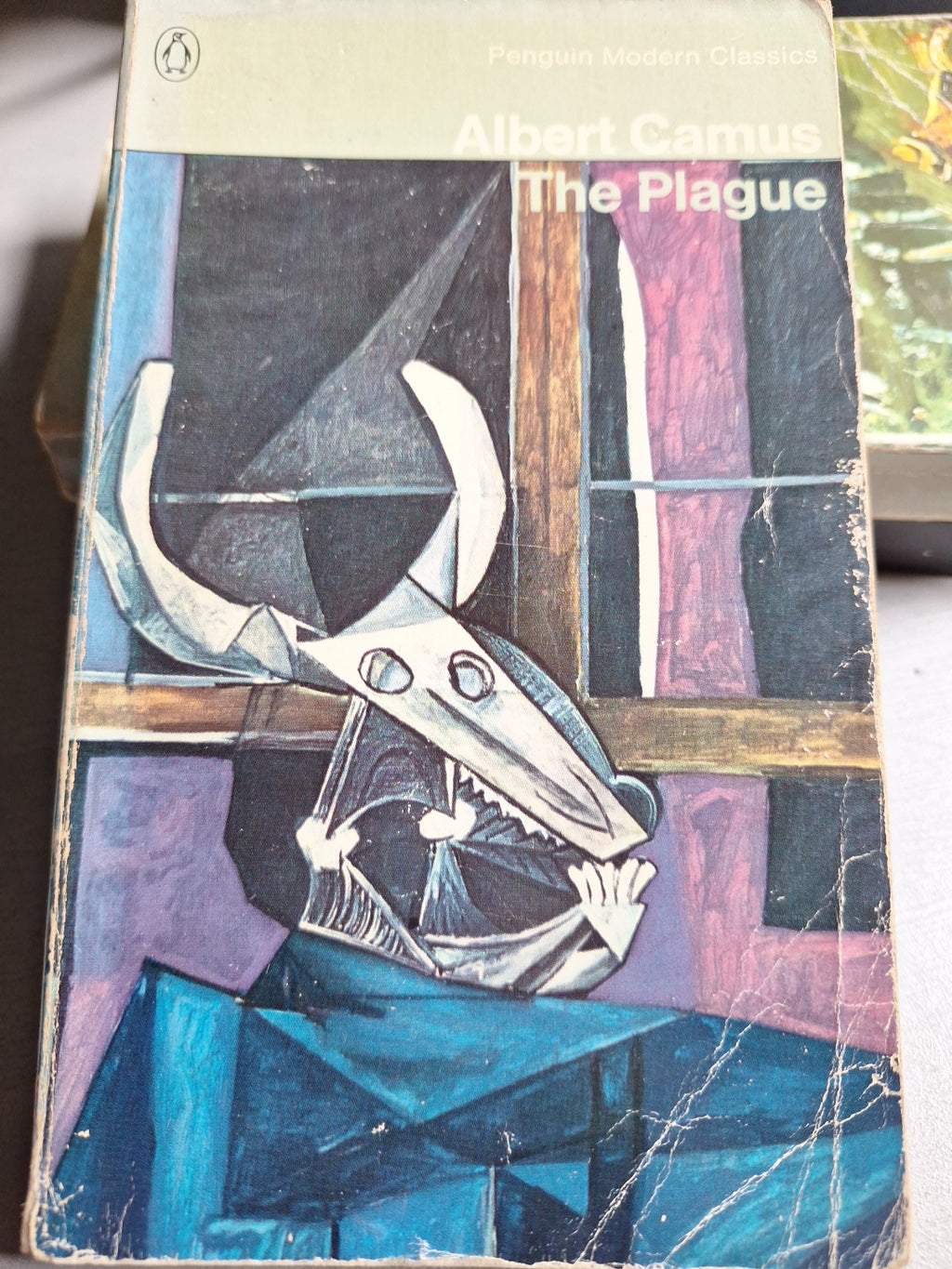 Second hand Penguin Modern Classics edition of Albert Camus The Plague with abstract cover art