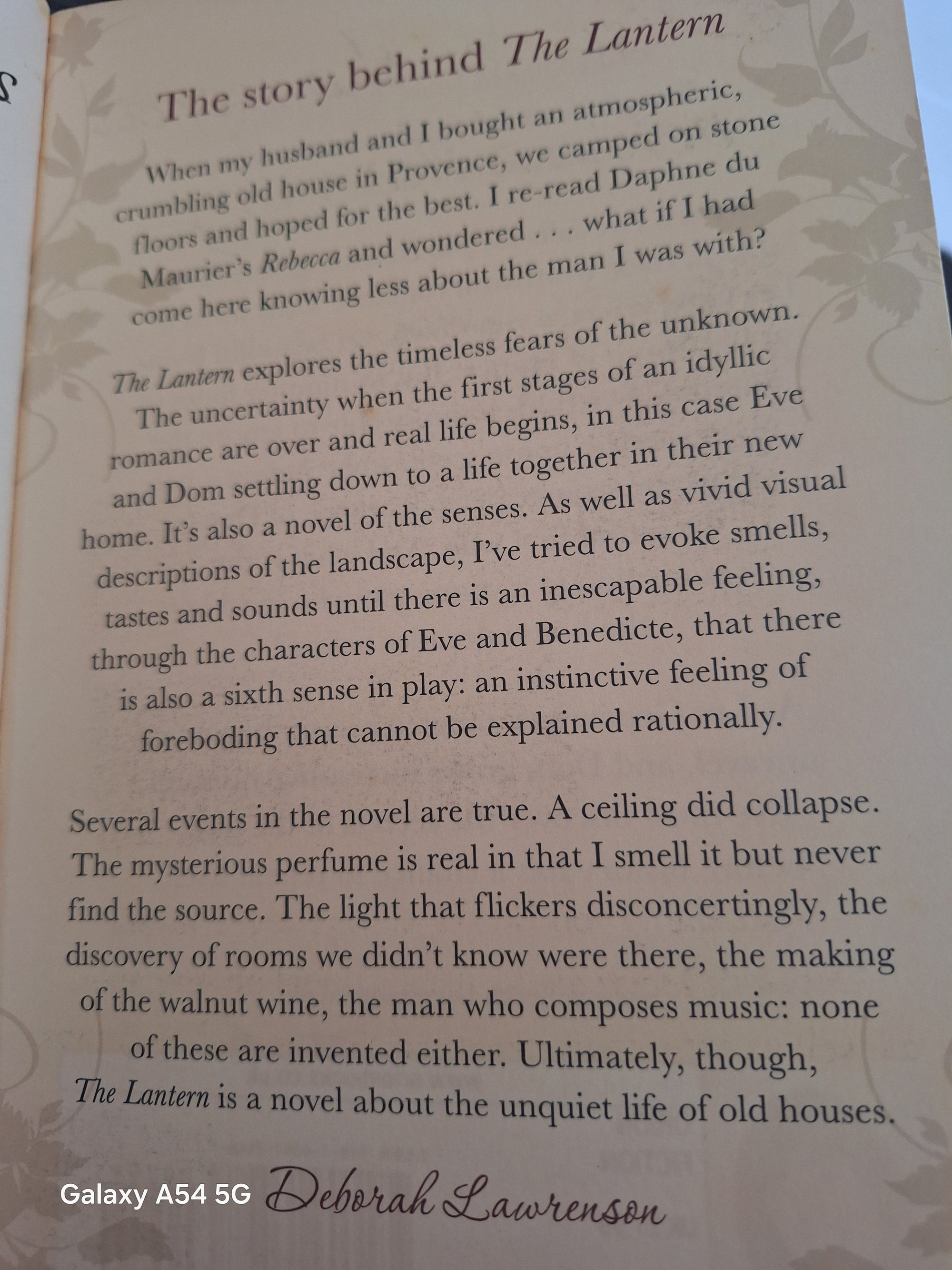 The Lantern Deborah Lawrenson used book cover detailing the story behind the novel and its themes