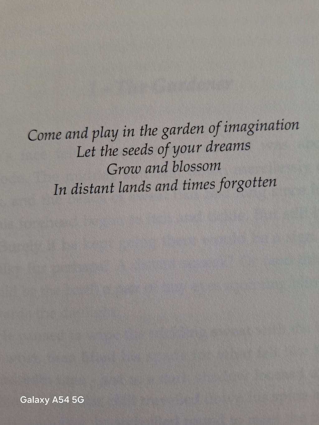 Poem excerpt from The Secret Lake Karen Inglis showcasing imaginative themes and dreams