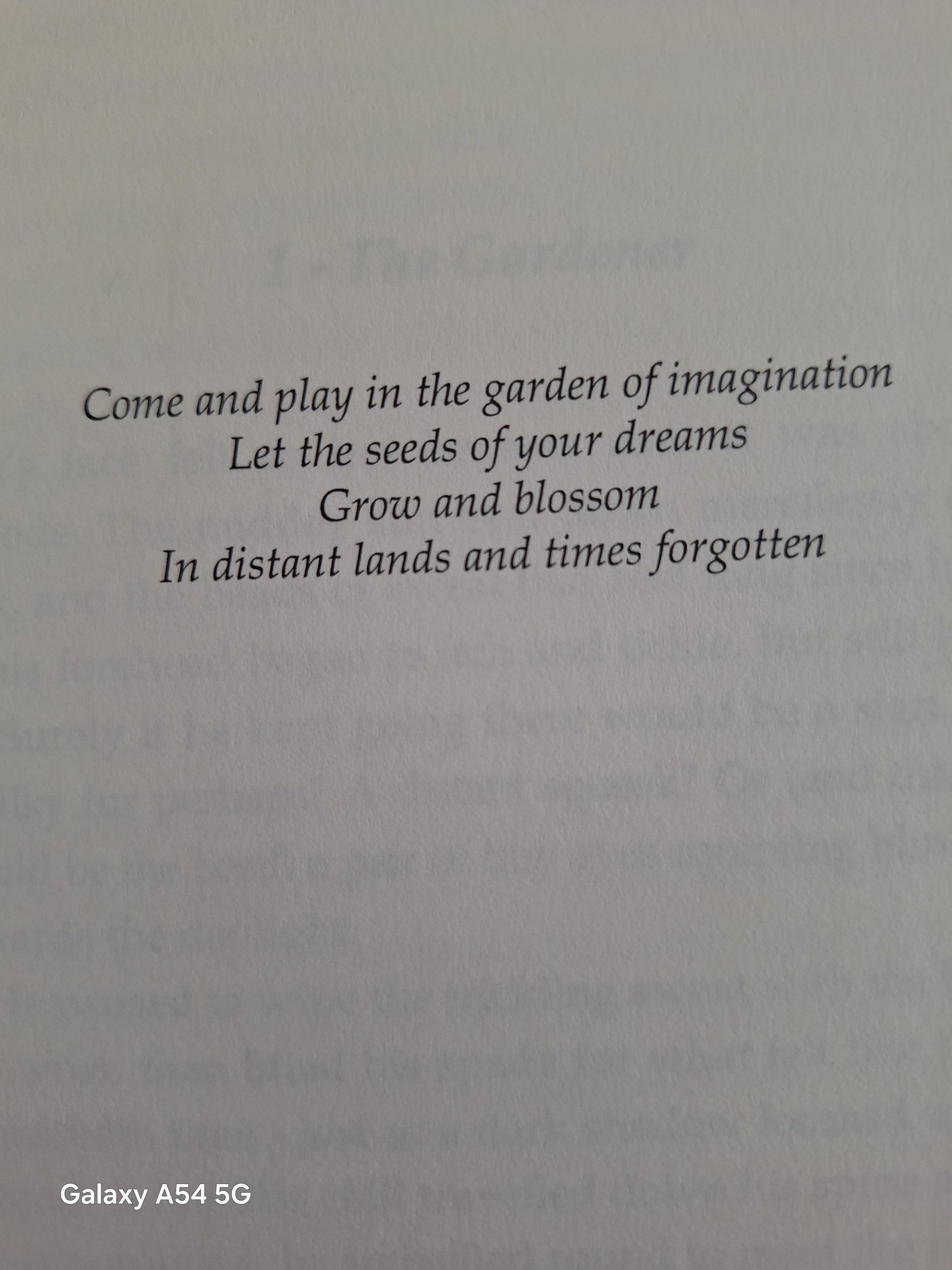 Poem excerpt from The Secret Lake Karen Inglis showcasing imaginative themes and dreams