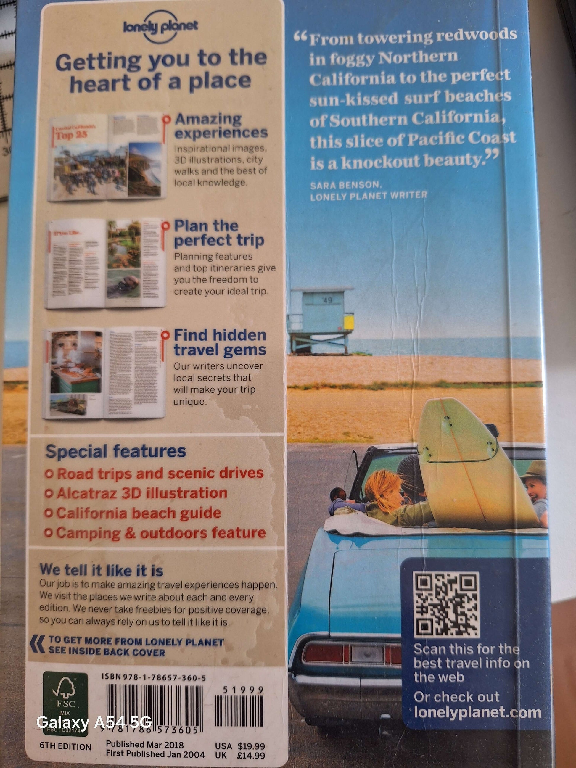 Used California travel guide UK featuring stunning coastlines and redwoods, perfect for exploring the Golden State