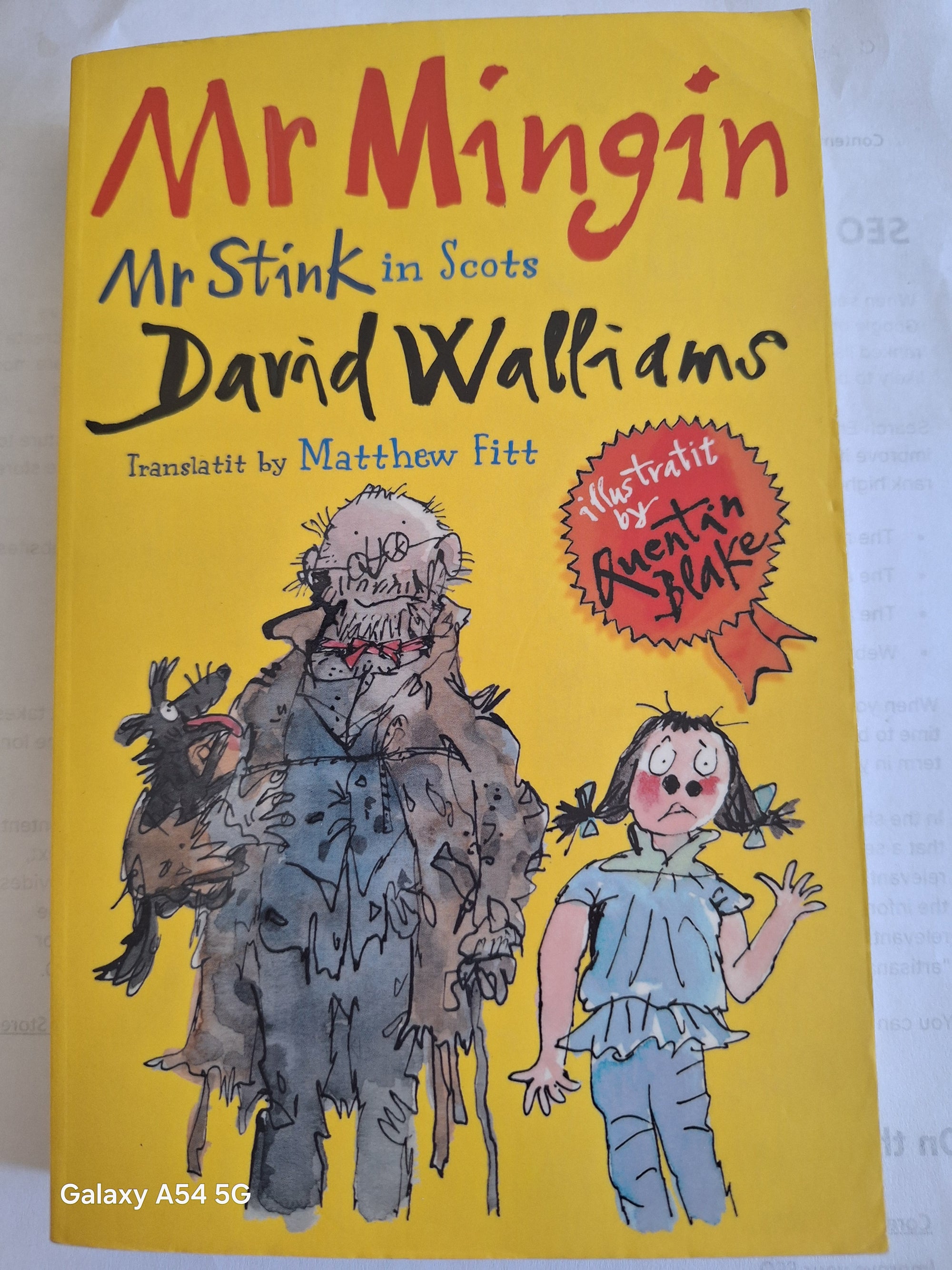 Used Mr Mingin children's book UK featuring illustrations by Quentin Blake and a whimsical cover.