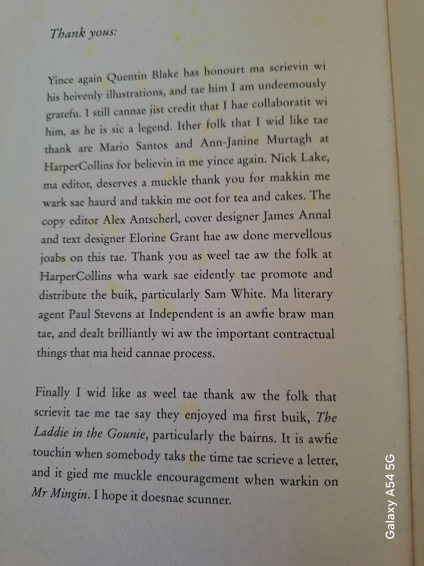 Used Mr Mingin children's book UK with cover featuring playful illustrations and engaging text